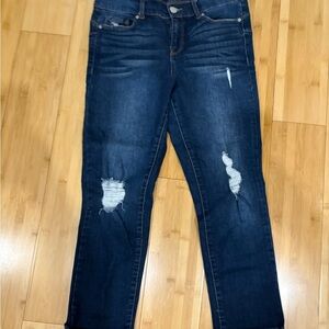 Juicy Couture Dark Blue Distressed Capri Jeans